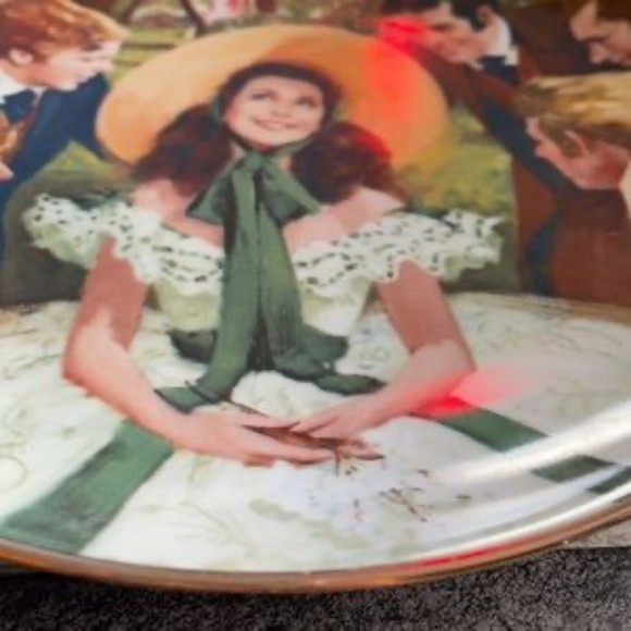 Scarlett and Her Suitors Plate w certificate​ - Picture 12 of 14